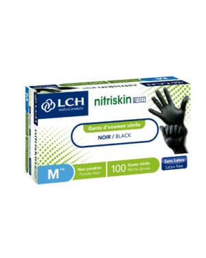 Gants Nitriskin noir  boite de 100